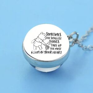 Disney Winnie The Pooh Glass Ball Necklace